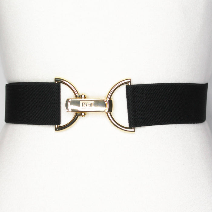 KF Clothing - Black Solid Elastic Stretch Belt