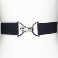 KF Clothing - Navy Solid Elastic Adjustable Belt