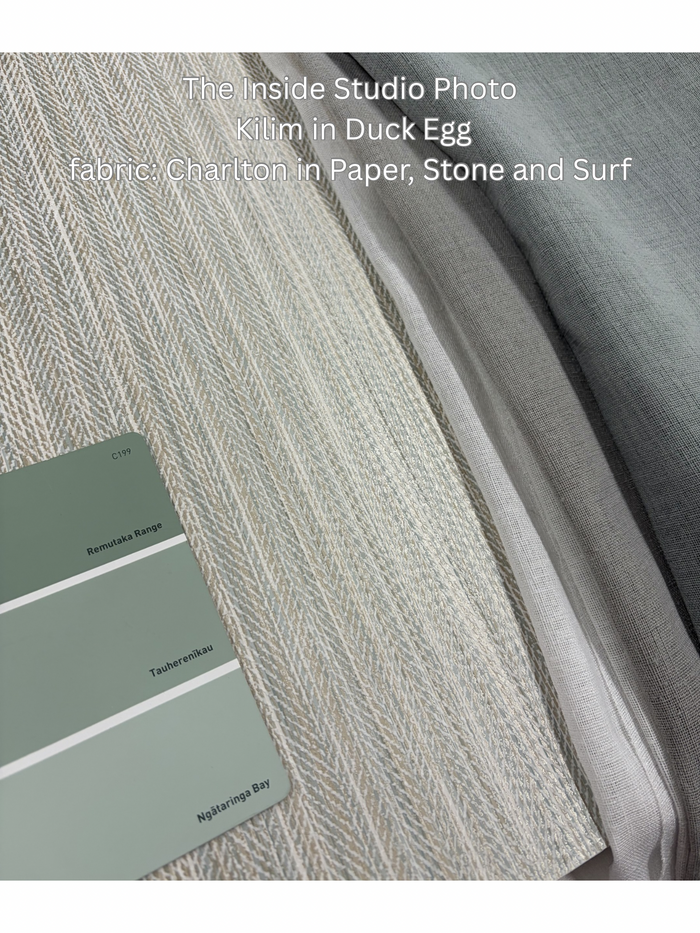 Kilim Wallpaper - Duck Egg