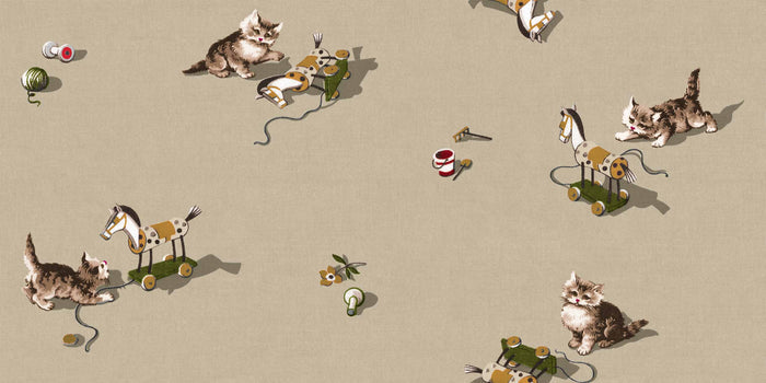 Kittens Wallpaper - Jute