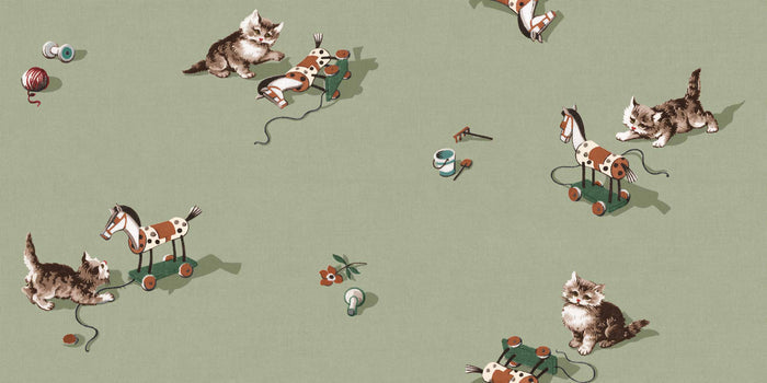 Kittens Wallpaper - Mint