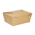 Kraft Microwavable Folded Paper #4 Take-Out Container - Karat Extra Large Fold-To-Go Box - 110oz - 7.8" X 5.5" X 3.5" - 160 Count-To-Go Packaging-Karat-Restaurant Supply Drop