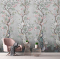 Kubla Khan Hybrid Mural Wallpaper - Mist