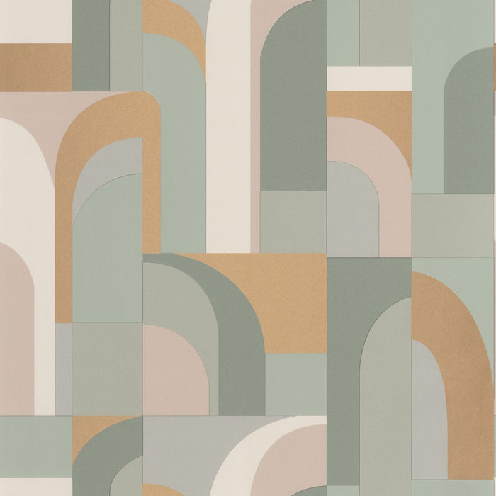 Labyrinth Doors Wallpaper - Green