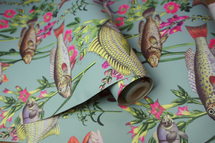 Lagoon Fish Wallpaper – Teal