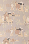 Lama Lama Wallpaper - Soft Grey