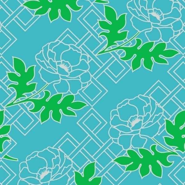 Large Floral Trellis Florence Broadhurst Wallpaper - Bondi