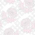 Large Floral Trellis Florence Broadhurst Wallpaper - Sugar
