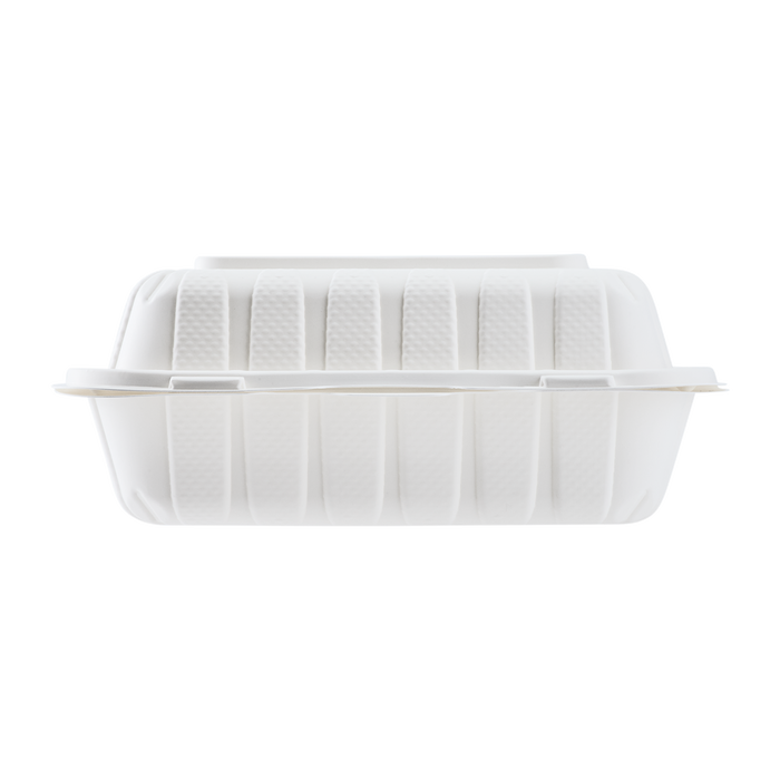Large White Takeout Boxes - 8"x8" Mineral Filled Hinged Food Containers- Karat Earth 200 ct-To-Go Packaging-Karat-Restaurant Supply Drop