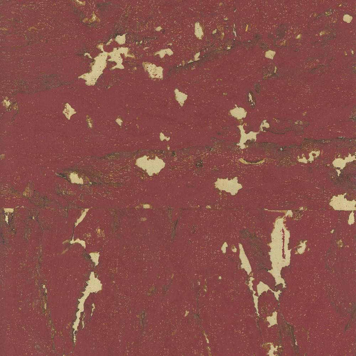 Lasmin Cork Metallic Wallpaper - Red/Gold
