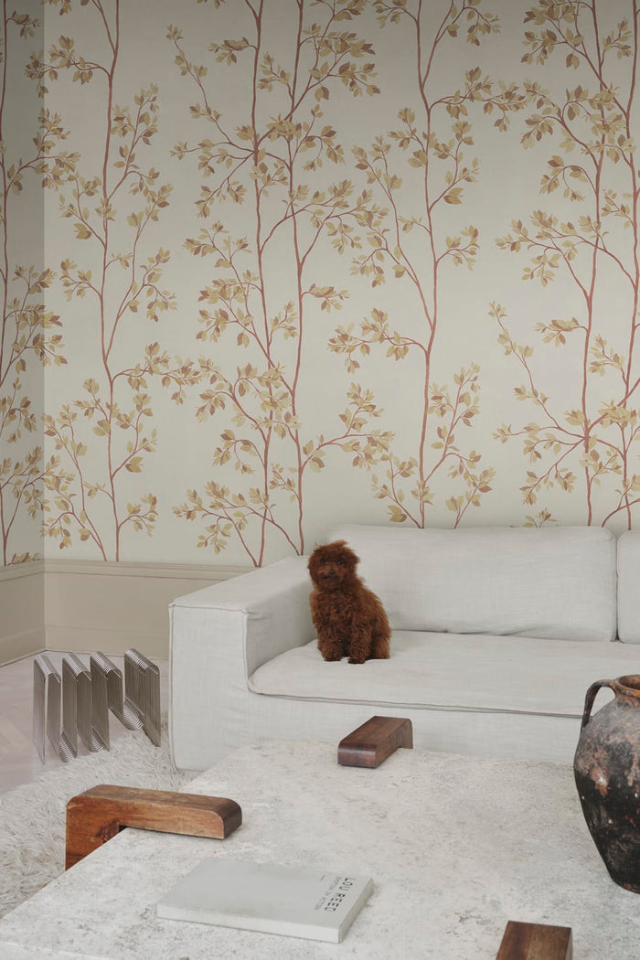 Laura – Beige – Custom sized wallpaper mural (per m²)