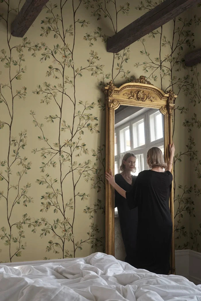 Laura – Honey – Custom sized wallpaper mural (per m²)