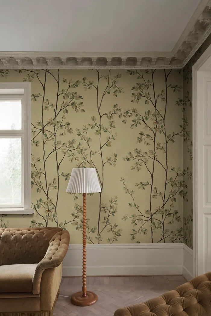 Laura – Honey – Custom sized wallpaper mural (per m²)