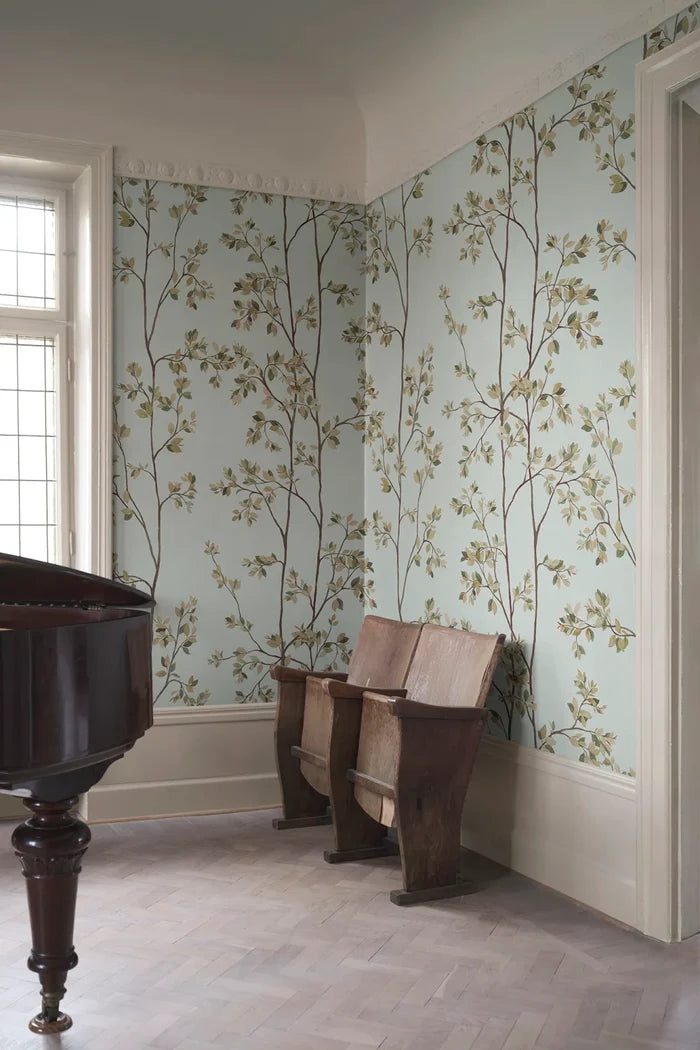 Laura – Light Blue – Custom sized wallpaper mural (per m²)