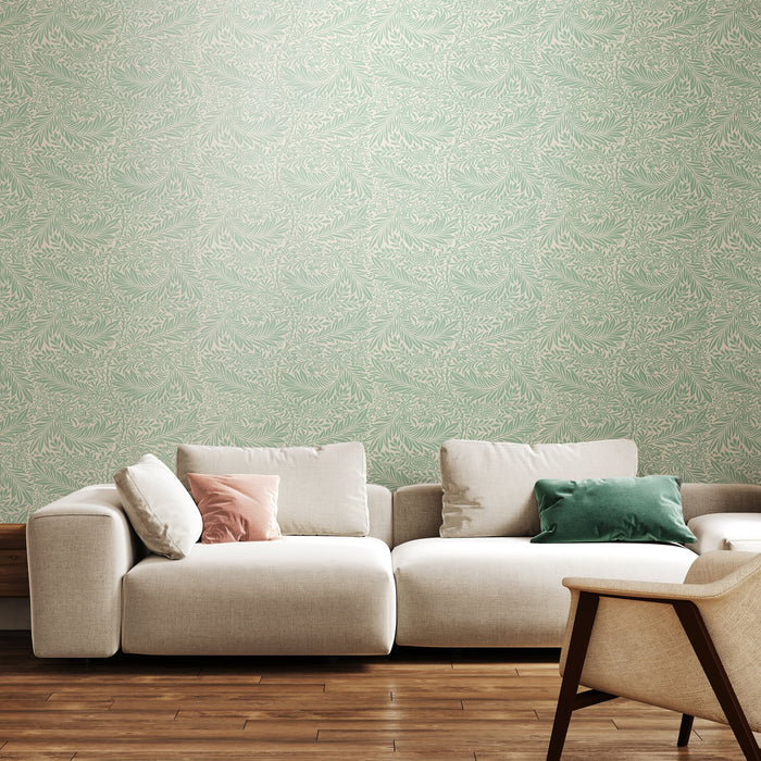 Leaf Vine Wallpaper - Seafoam