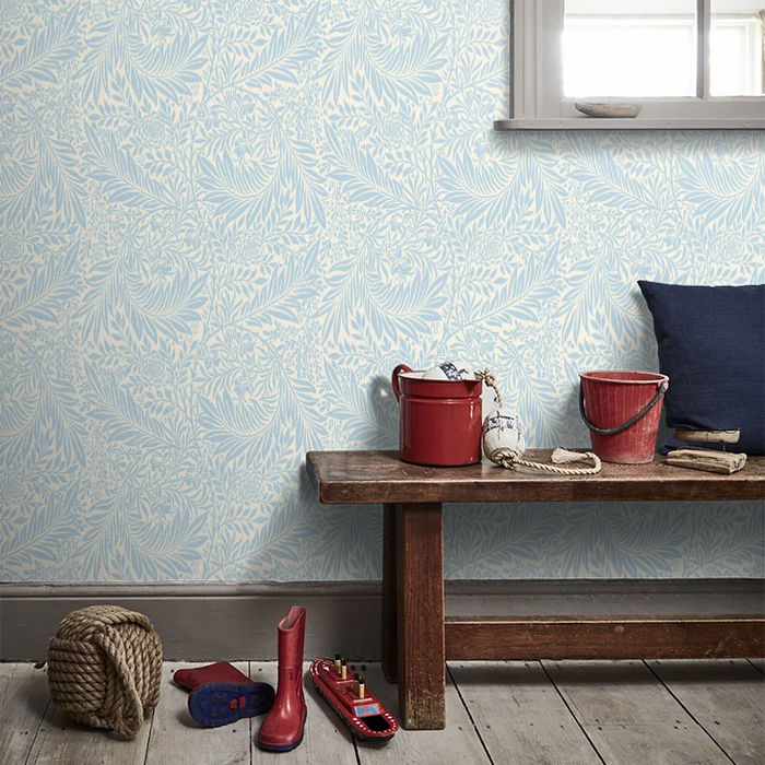 Leaf Vine Wallpaper - Wedgewood Blue