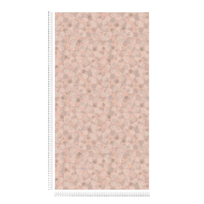 Leafy Heart - Wallpaper - Pink