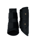 Leatherette Splint Boots, Black