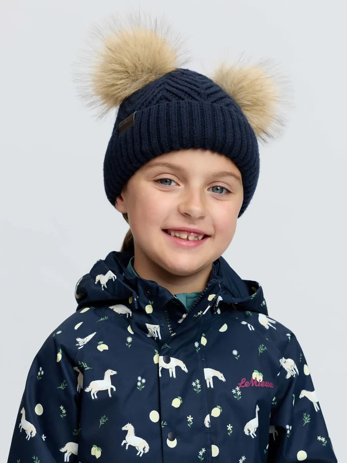 LeMieux Mini Double Pom Beanie