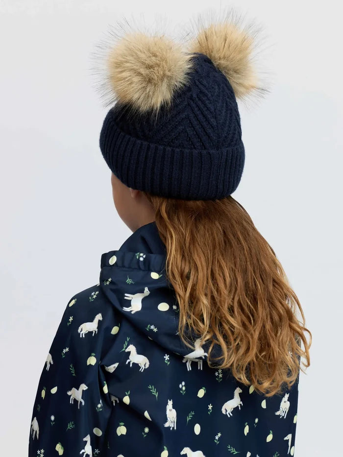 LeMieux Mini Double Pom Beanie