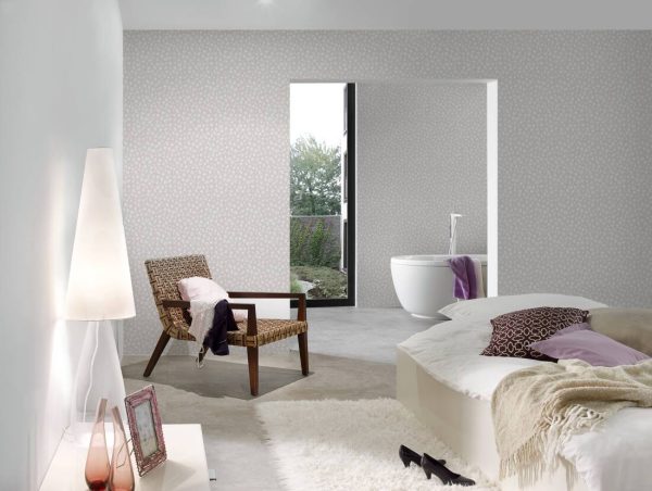 Leopard Alphabet Heavy Weight Wallpaper - Grey - Discontinuing