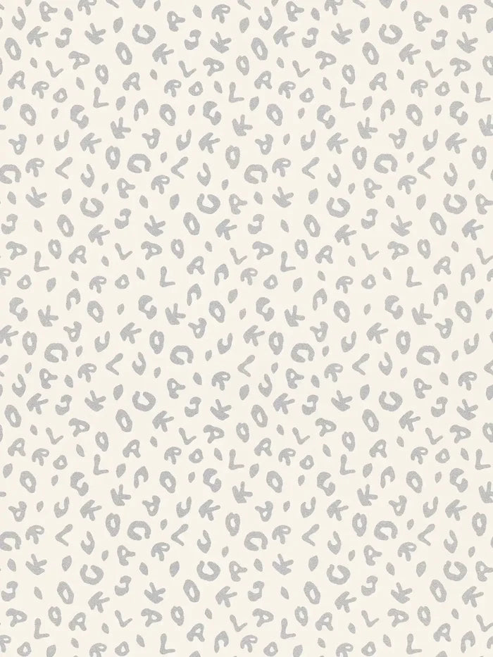 Leopard Alphabet Wallpaper - Cream - Discontinuing