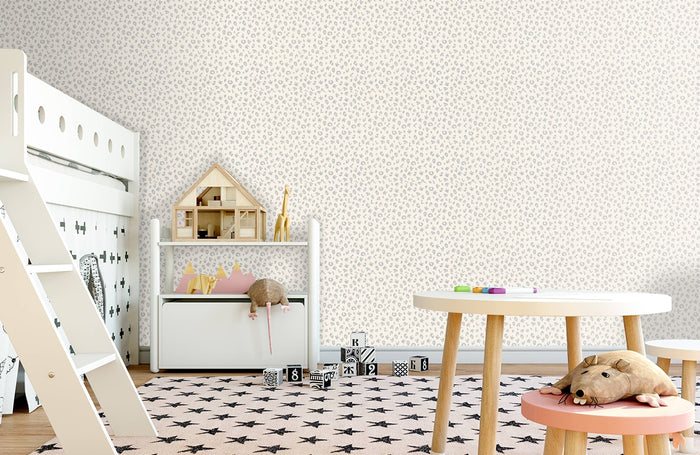 Leopard Alphabet Wallpaper - Cream - Discontinuing