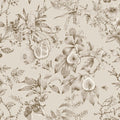 Beige leopard and pomegranate wallpaper — flat pattern detail, Liana by The Inside