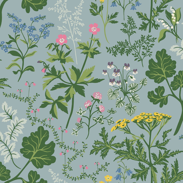 Lillian Wallpaper - Blue