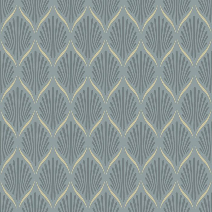 Lilly Geometric Wallpaper - Blue - Discontinuing