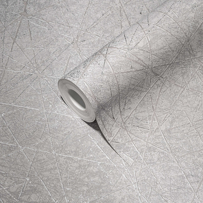 Linear Web - Geometric Wallpaper - Grey