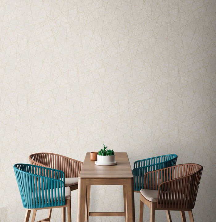 Linear Web - Geometric Wallpaper - Pearl