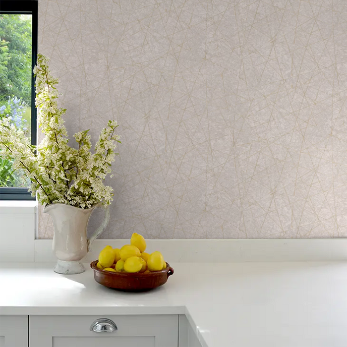 Linear Web - Geometric Wallpaper - Pearl
