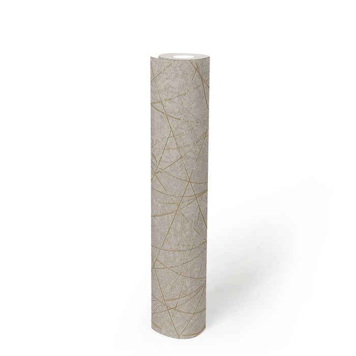 Linear Web - Geometric Wallpaper - Pearl