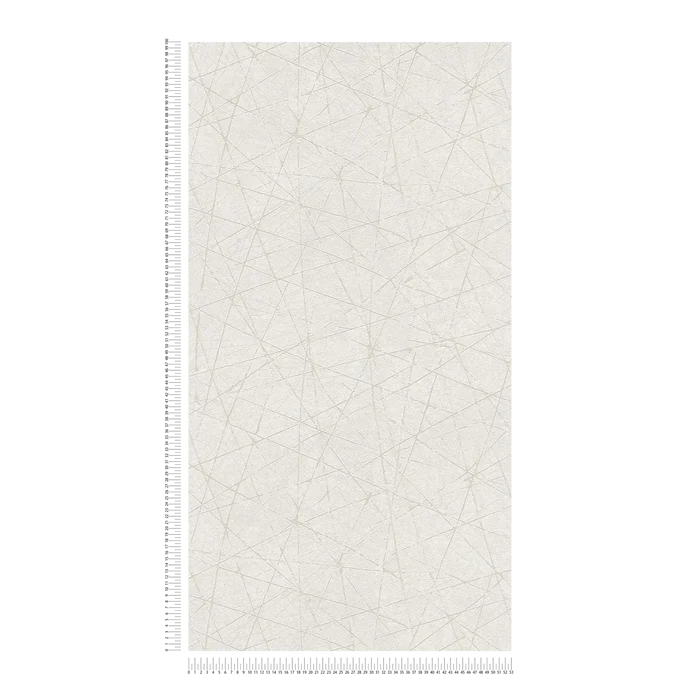 Linear Web - Geometric Wallpaper - White