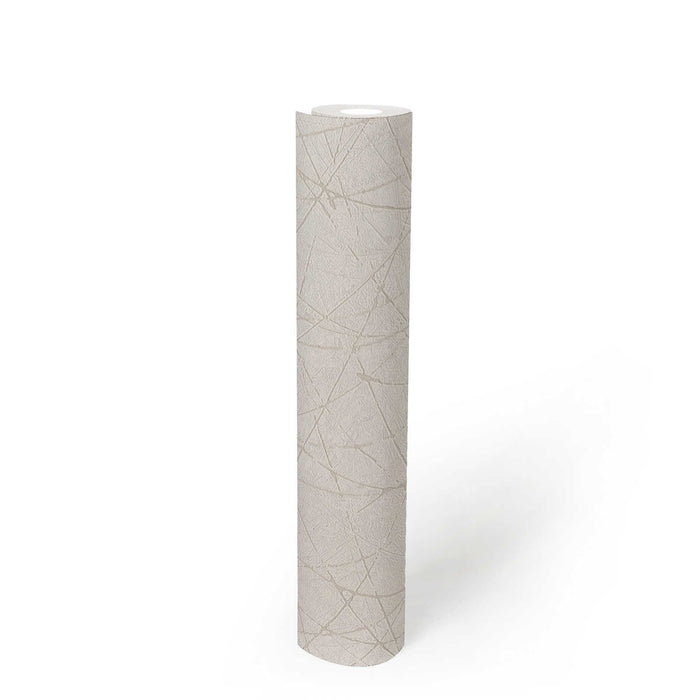 Linear Web - Geometric Wallpaper - White