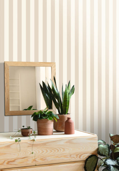 Little Lines Wallpaper - Taupe Clair