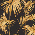Lola Palm Wallpaper - Black-Gold