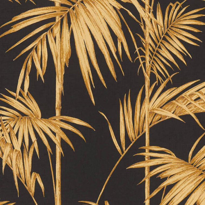 Lola Palm Wallpaper - Black-Gold