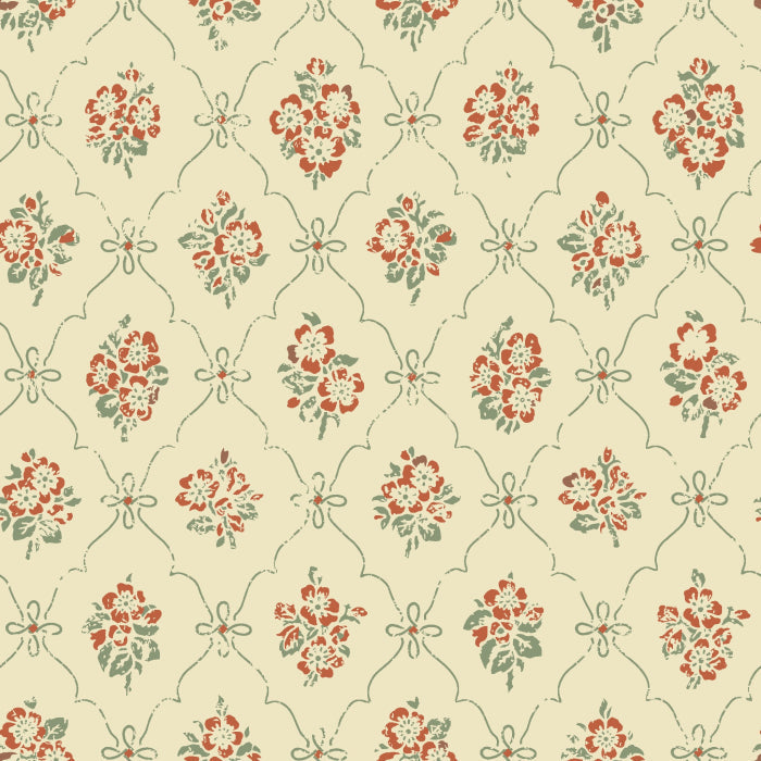Lovisa Wallpaper - Beige Red