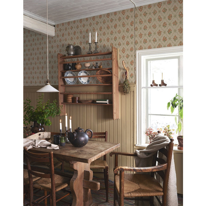 Lovisa Wallpaper - Beige Red