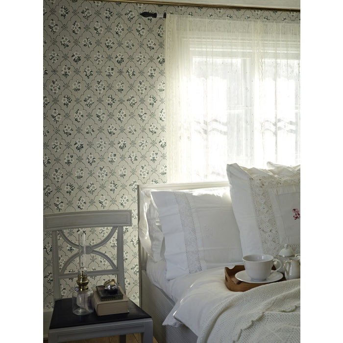 Lovisa Wallpaper - Grey Green