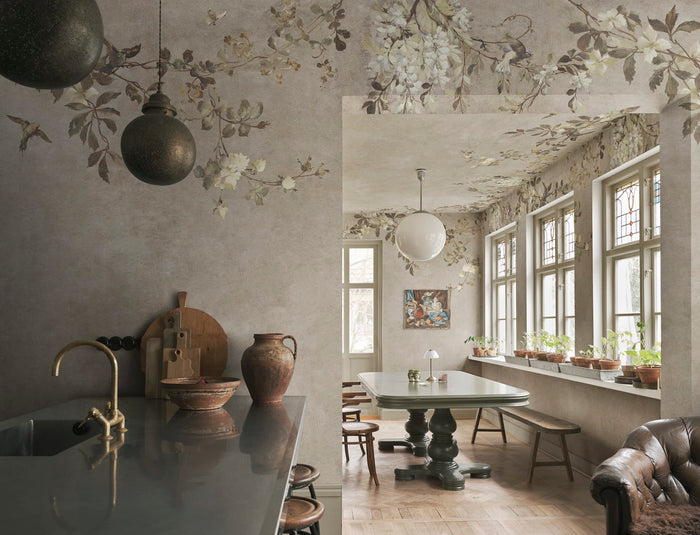 Luca Rectangle – Beige – Custom sized wallpaper mural (per m²)