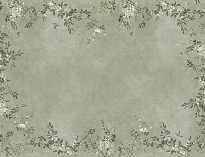 Luca Rectangle – Sage Green – custom sized wallpaper mural (per m²)