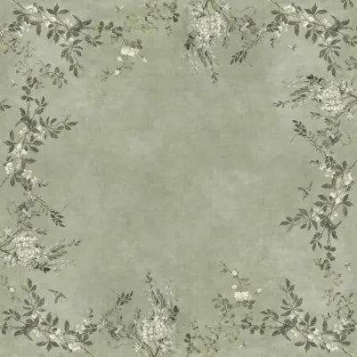 Luca Square – Sage Green – Custom sized wallpaper mural (per m²)