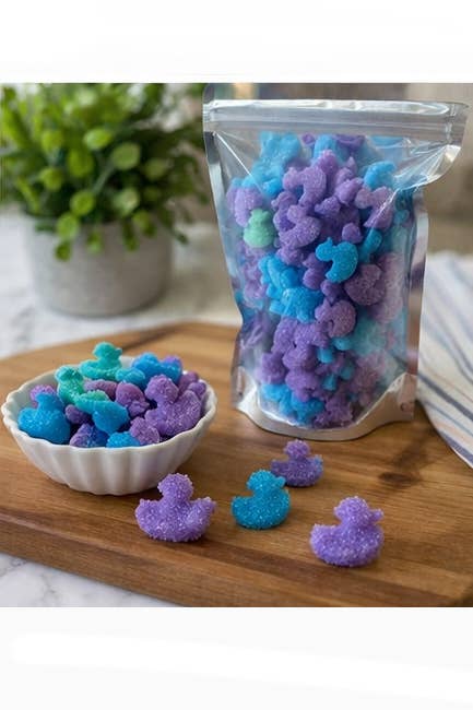Lucky Duck Horse Sugar Treats - Purple & Blue Mini Ducks