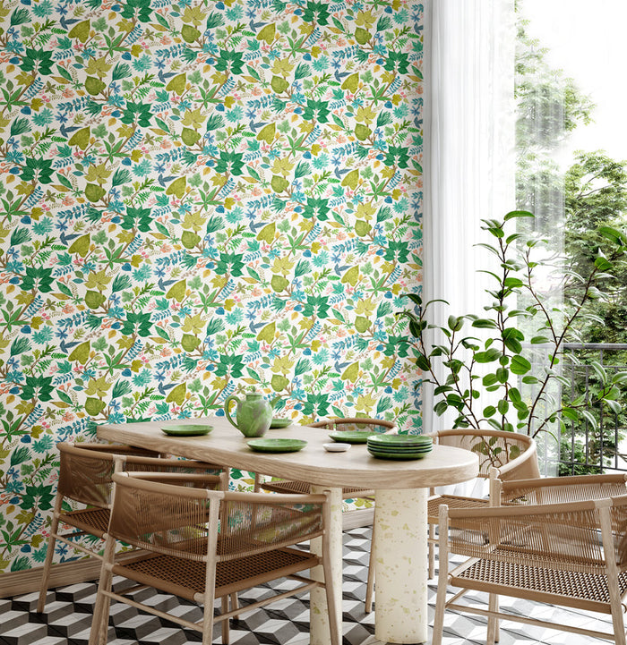 Lush Leaves Wallpaper - Ohpopsi - Fresh Fern