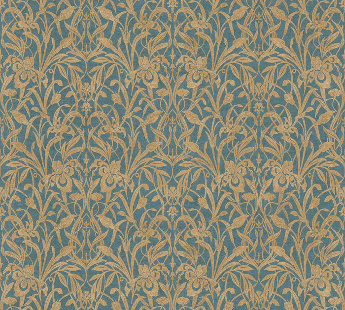 Luxury Floral Damask - Blue - Wide - 24 Rolls Due October