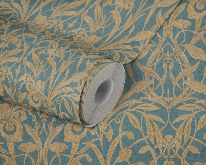 Luxury Floral Damask - Blue - Wide - 24 Rolls Due October