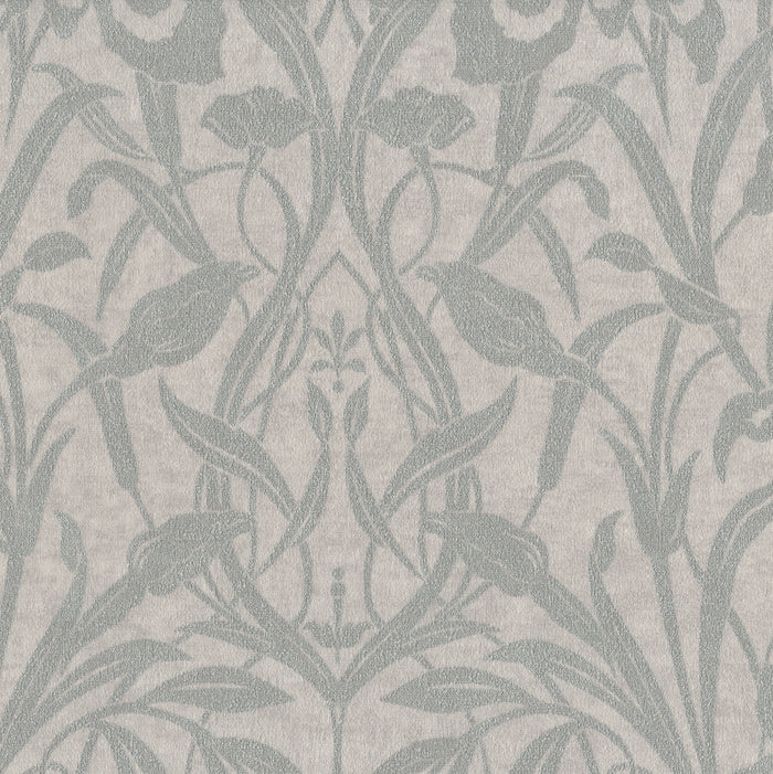 Luxury Floral Damask - Grey/Silver - Wide - 10 Rolls Due October